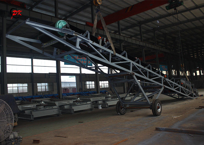 Cement Carbon Steel Mobile Conveyor Belt 2m Portable Industrial Overland